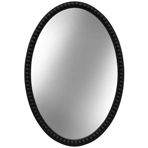 black oval wall mirror|oval mirrors with black trim.